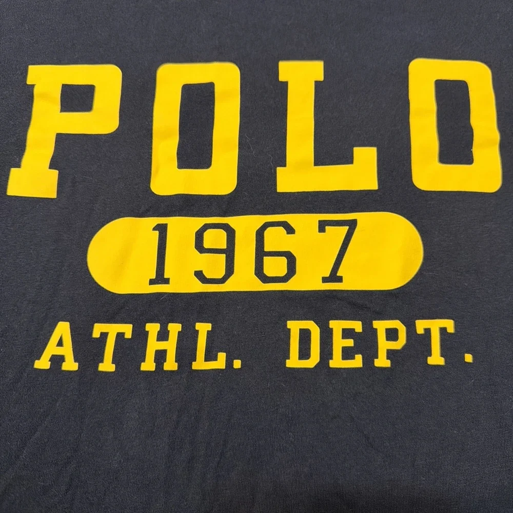 Classic Polo Ralph Lauren Graphic Tee | Navy Blue | 2XLT